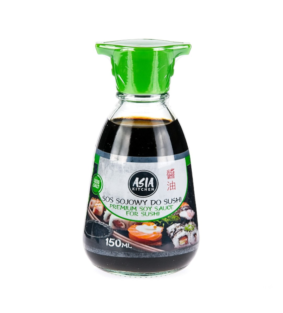 ASIA KITCHEN Sos sojowy Sushi Premium 150ml mniej soli bezglutenowy