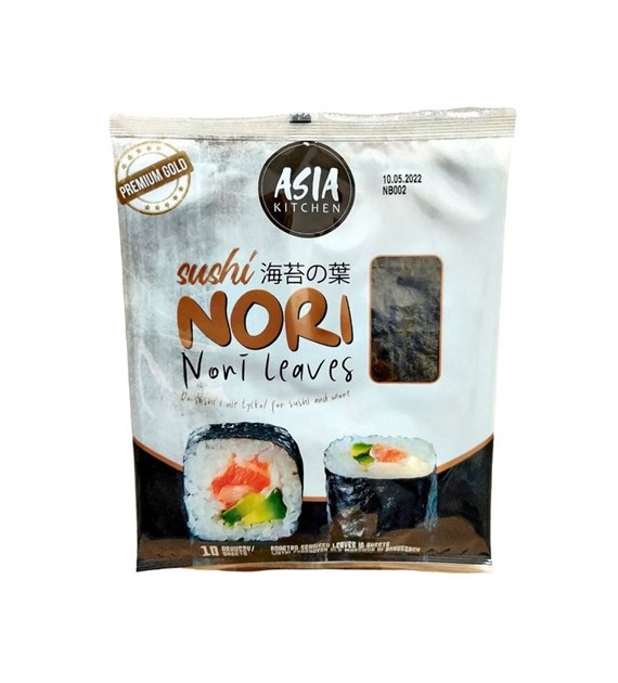 ASIA KITCHEN Wodorosty Nori Gold 10 arkuszy
