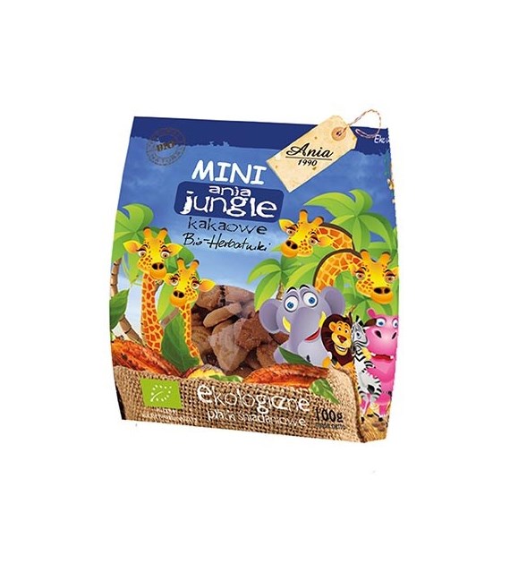 ANIA Herbatniki mini JUNGLE kakaowe BIO 100g