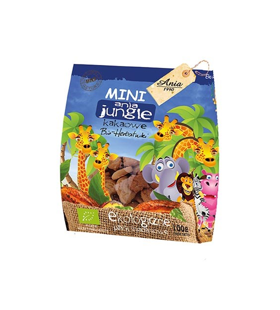 ANIA Herbatniki mini JUNGLE kakaowe BIO 100g