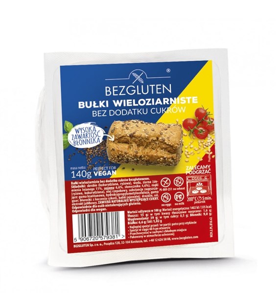 BEZGLUTEN Bułki wieloziarniste b/c 140g