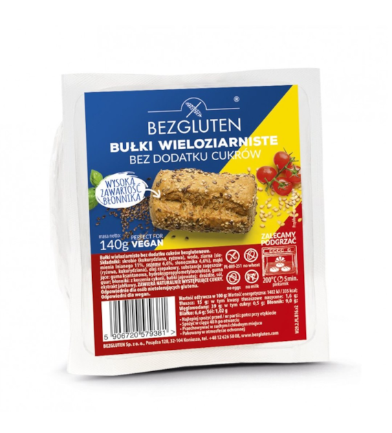 BEZGLUTEN Bułki wieloziarniste b/c 140g