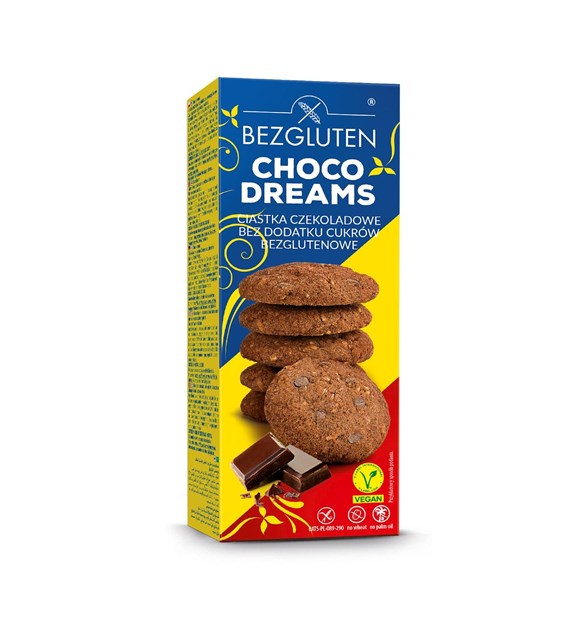 BEZGLUTEN Choco dreams ciastka czekoladowe bezglutenowe b/c 110g