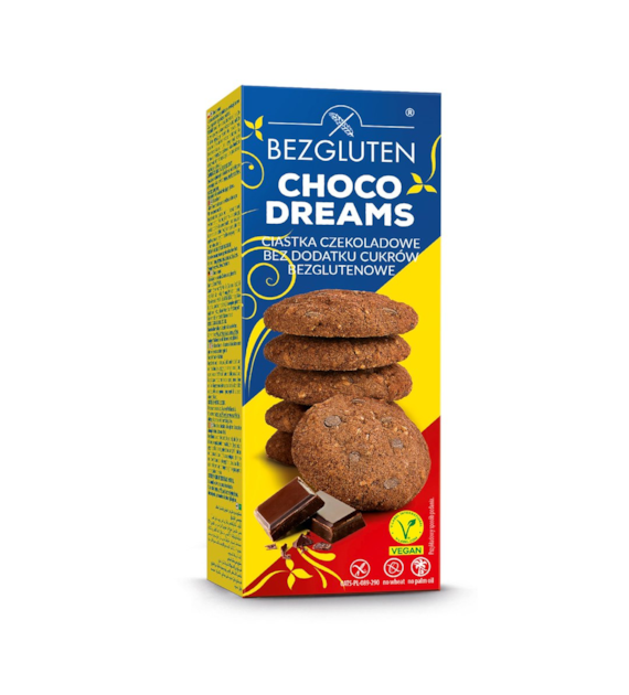 BEZGLUTEN Choco dreams ciastka czekoladowe bezglutenowe b/c 110g