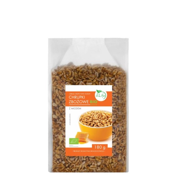 BIOLIFE Chrupki zbożowe z miodem BIO 180g
