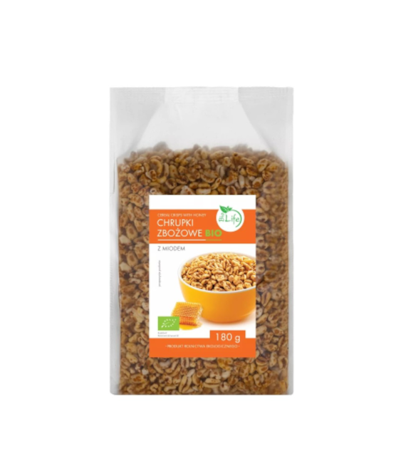 BIOLIFE Chrupki zbożowe z miodem BIO 180g