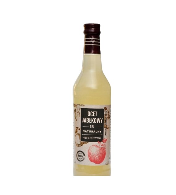 PBE Ocet jabłkowy 5% niefiltrowany 500ml