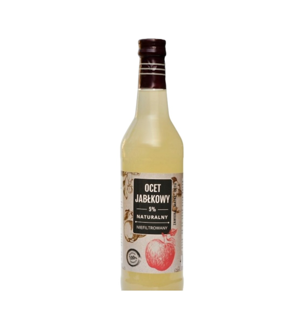PBE Ocet jabłkowy 5% niefiltrowany 500ml
