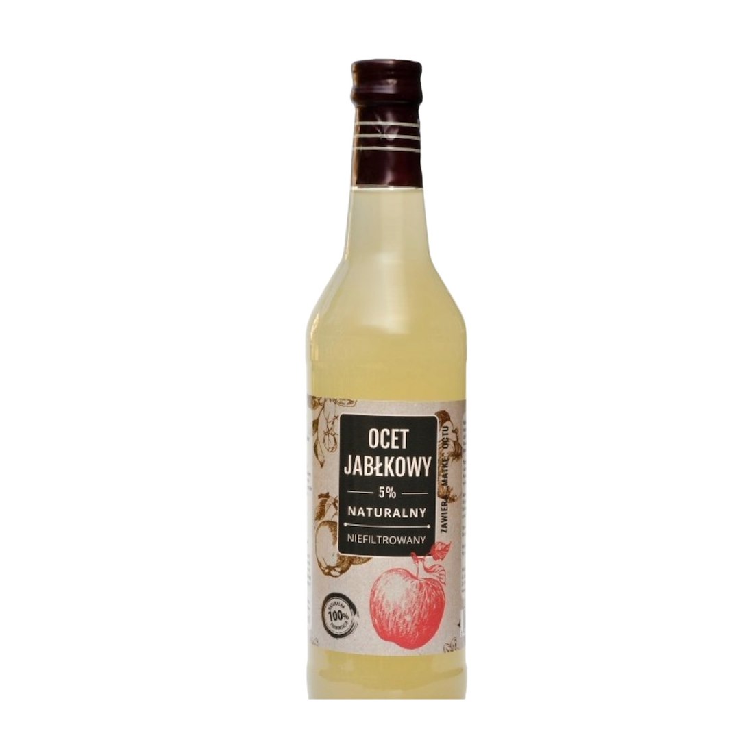 PBE Ocet jabłkowy 5% niefiltrowany 500ml