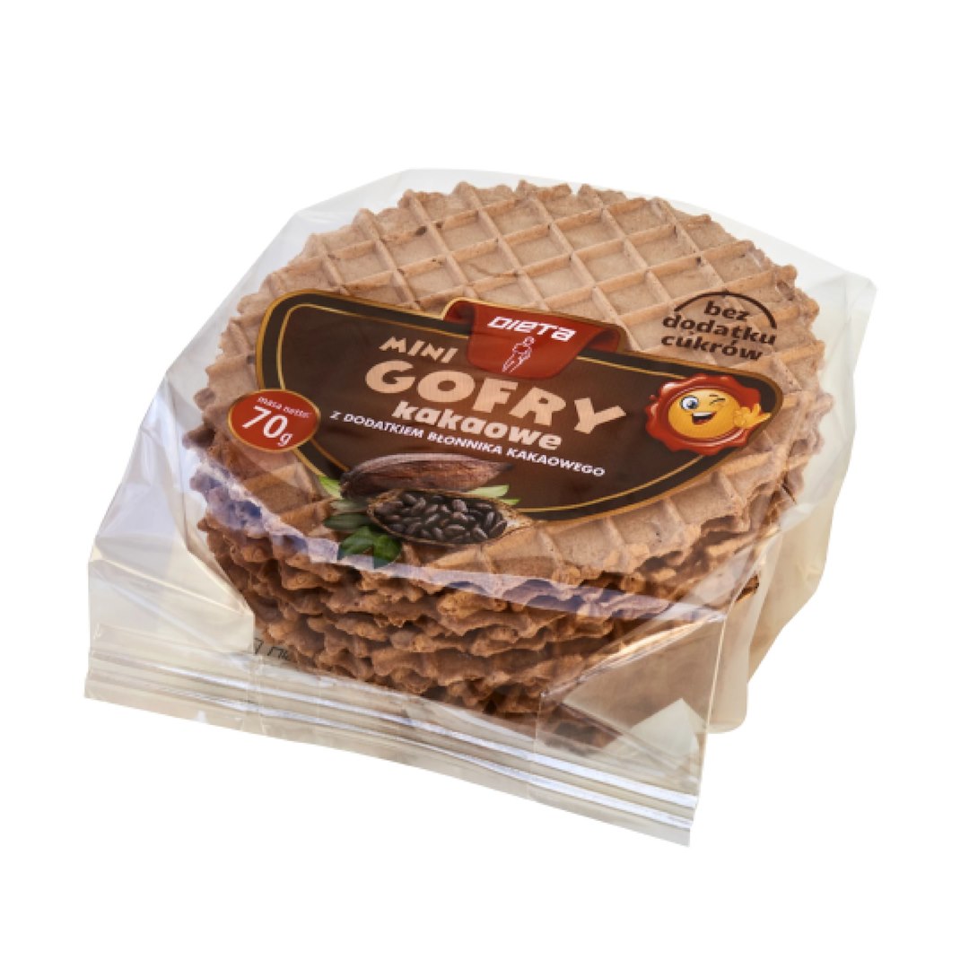 DIETA Gofry kakaowe Mini bez dodatku cukru 50 g