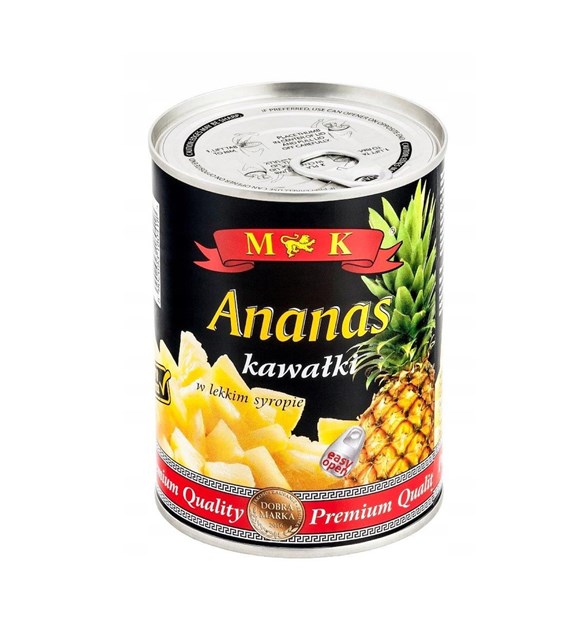 M&K Ananas kawałki w syropie otwieracz premium 565g
