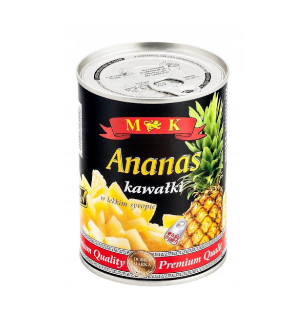 M&K Ananas kawałki w syropie otwieracz premium 565g
