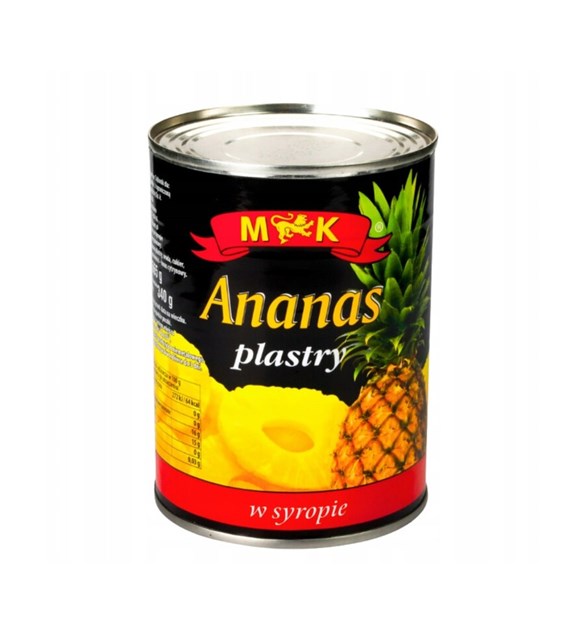M&K Ananas plastry w syropie 565g