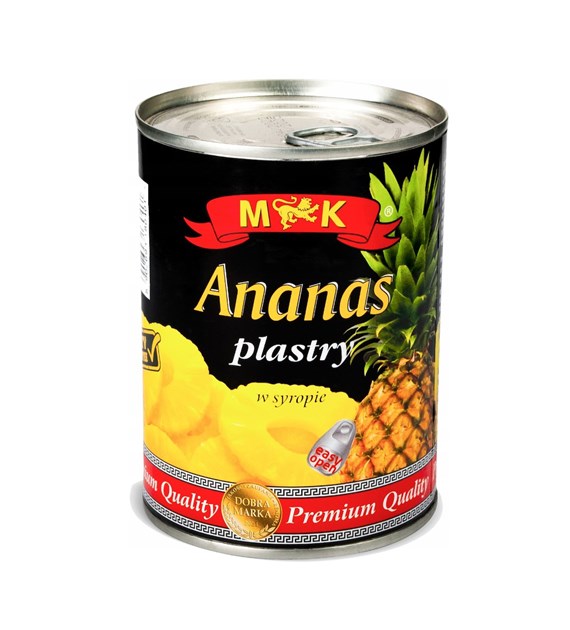 M&K Ananas plastry w syropie otwieracz premium 565g