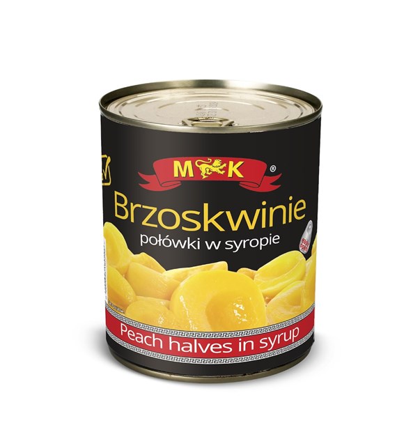 M&K Brzoskwinie połówki w syropie otwieracz premium 820g