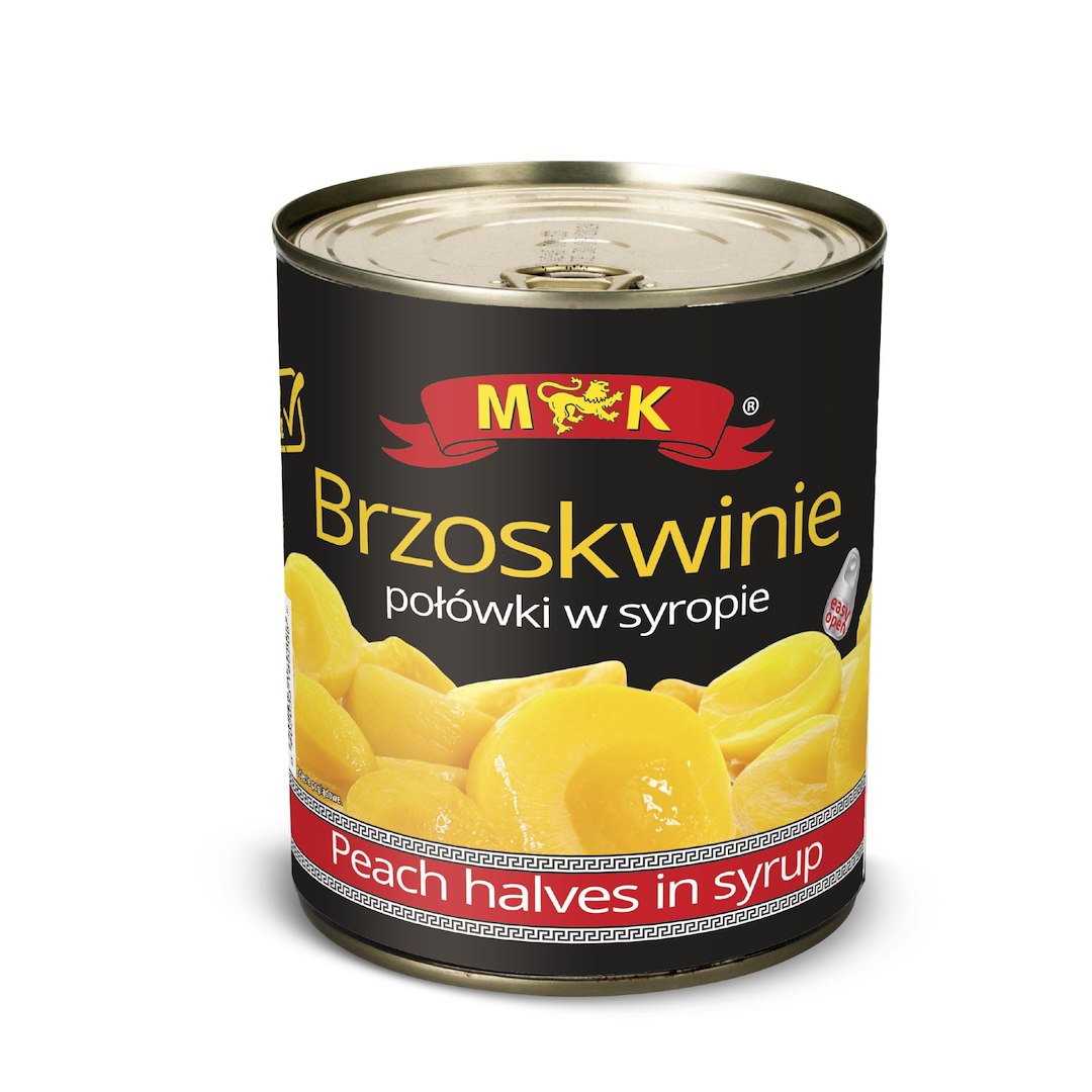 M&K Brzoskwinie połówki w syropie otwieracz premium 820g