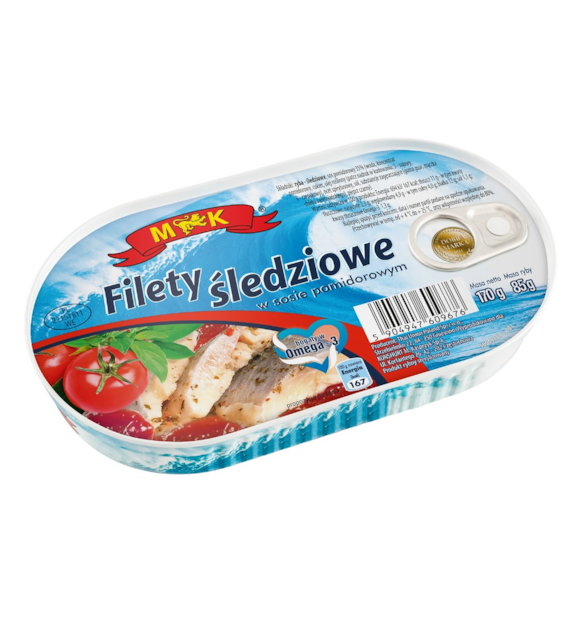 M&K Filety śledziowe w sosie pomidorowym 170g