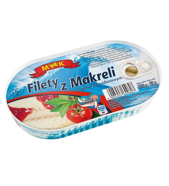 M&K Filety z makreli w sosie pomidorowym 170g
