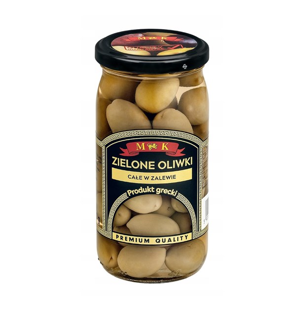 M&K Oliwki greckie zielone całe w zalewie 350g