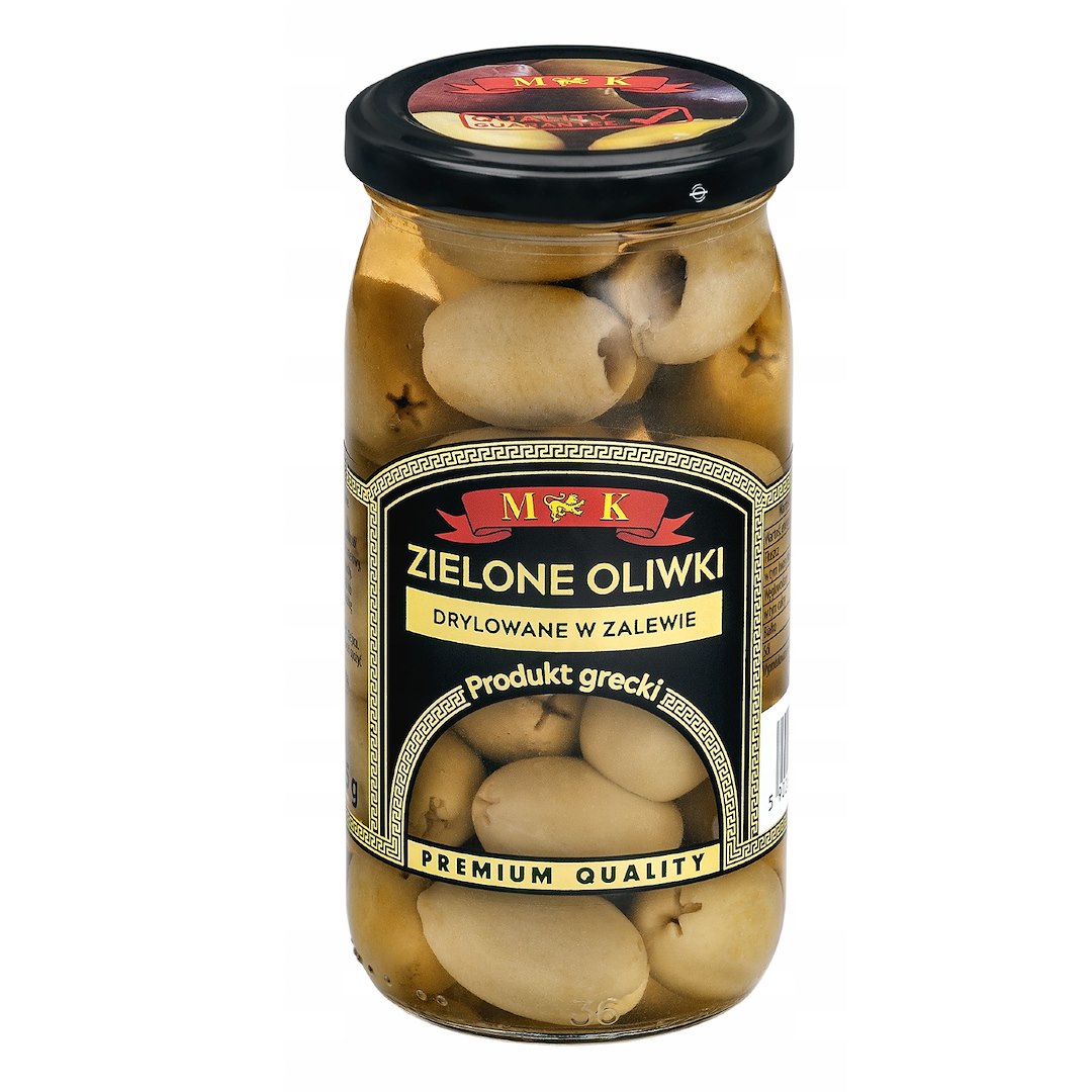 M&K Oliwki greckie zielone drylowane w zalewie 350g
