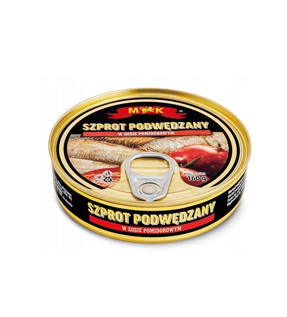 M&K Szprot podwędzany w sosie pomidorowym 160g