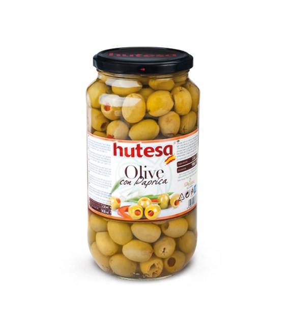 HUTESA Oliwki zielone z pastą paprykową w zalewie 900g