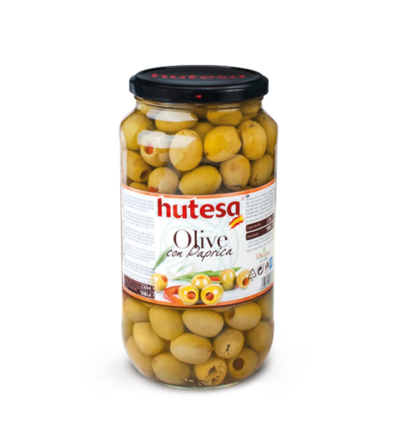 HUTESA Oliwki zielone z pastą paprykową w zalewie 900g