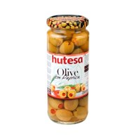 HUTESA Oliwki zielone z pastą paprykową bez pestek w zalewie 350g