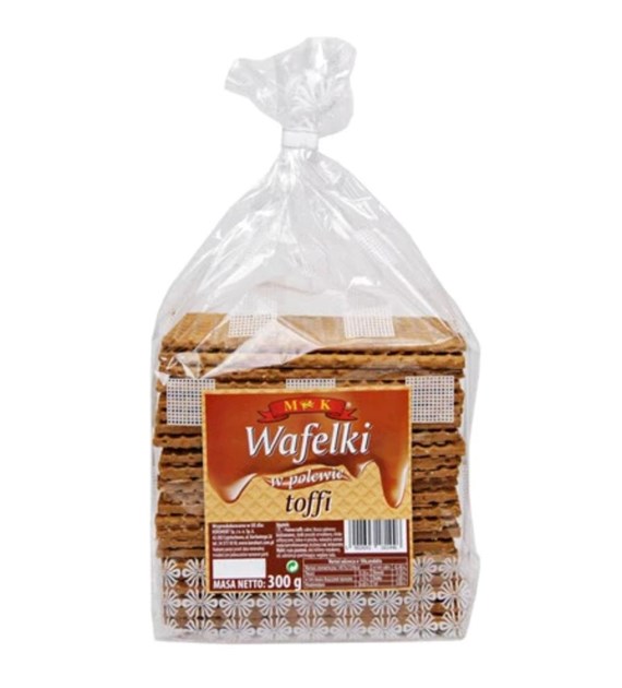 M&K Wafelki w polewie o smaku toffi 300g