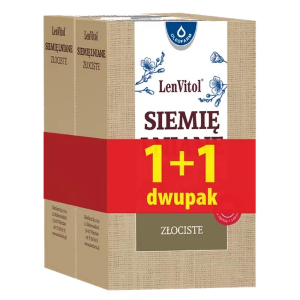 OLEOFARM LenVitol Siemię Lniane Złociste 250g + 250g