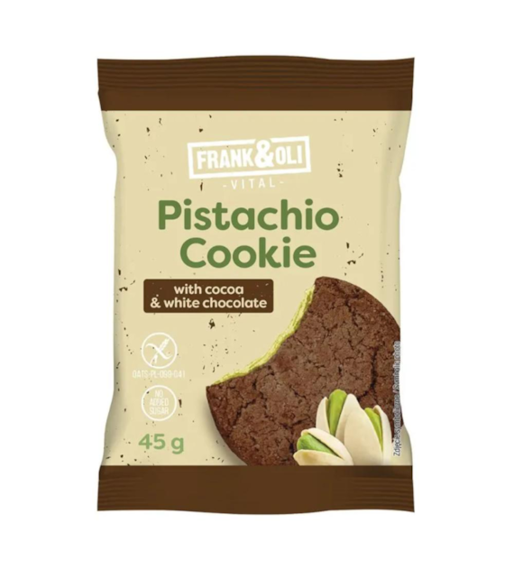 FRANK&OLI Pistachio Cookie With Cocoa & White Chocolate 45g