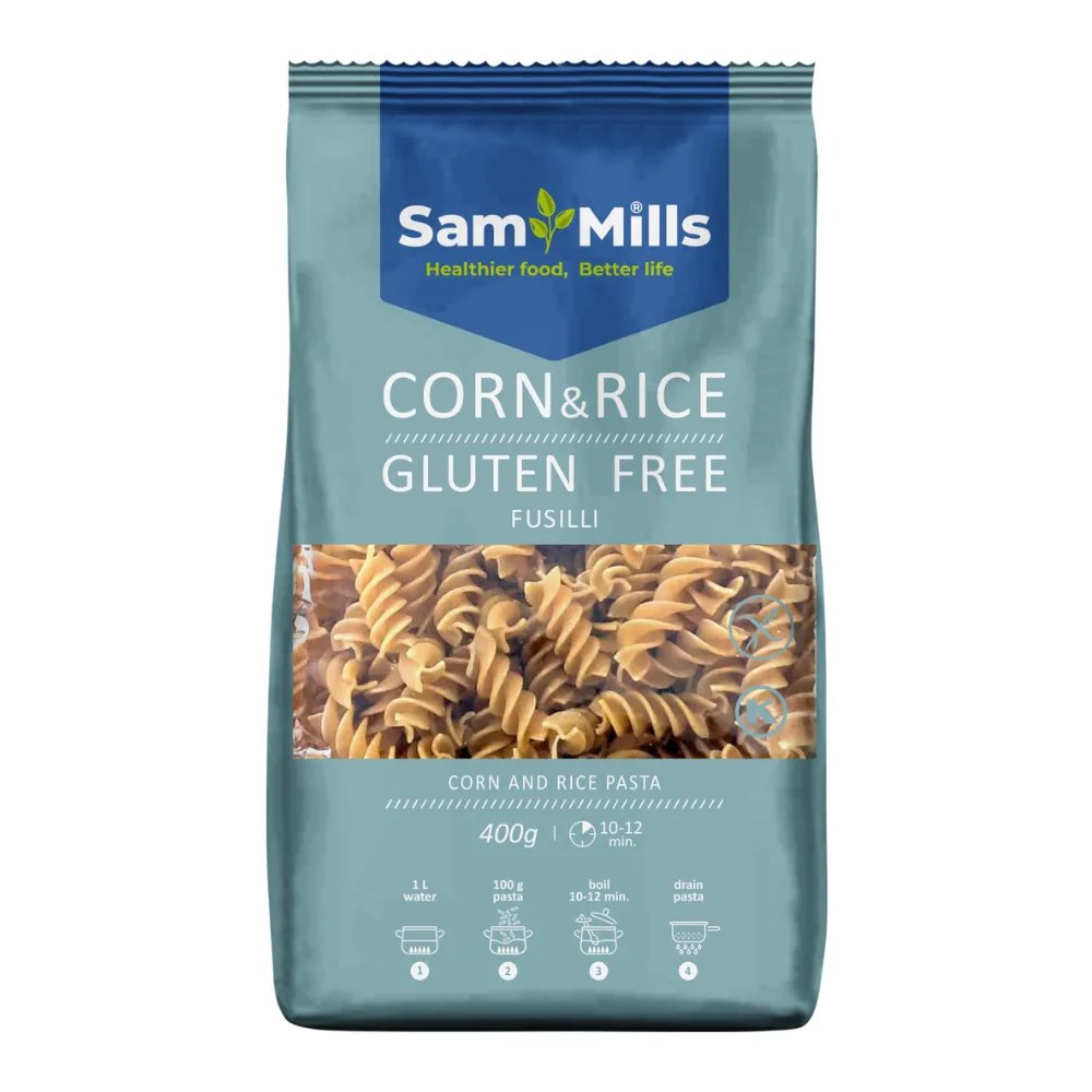 SAM MILLS Makaron bezglutenowy kukurydziano-ryżowy Świderek 400g