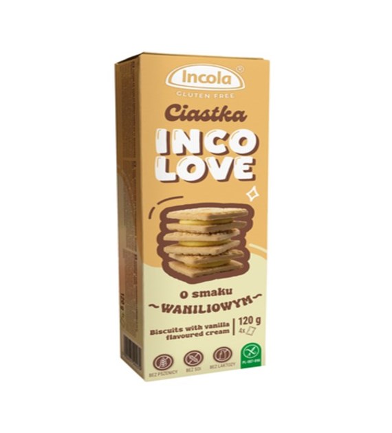INCOLA Ciastka z kremem o smaku waniliowym 120g