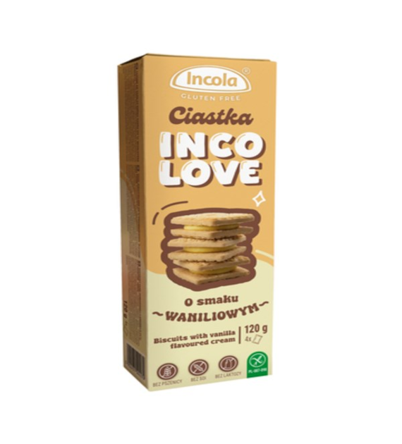INCOLA Ciastka z kremem o smaku waniliowym 120g