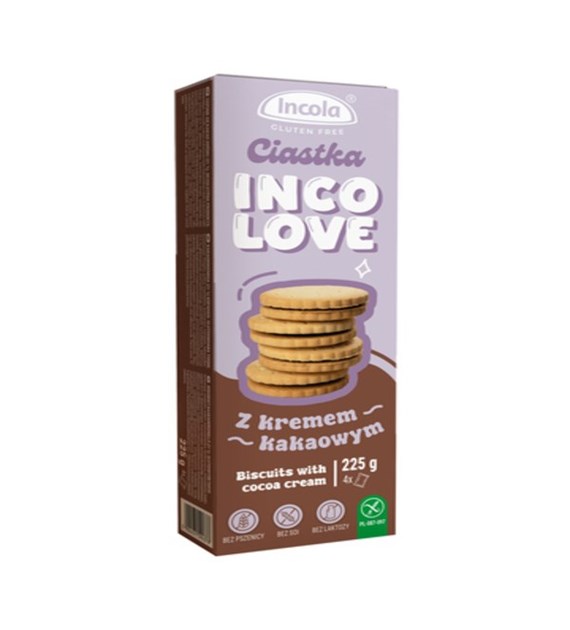 INCOLA Ciastka z kremem kakaowym 225g
