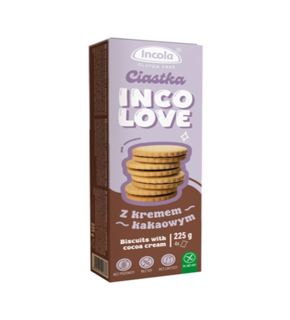 INCOLA Ciastka z kremem kakaowym 225g