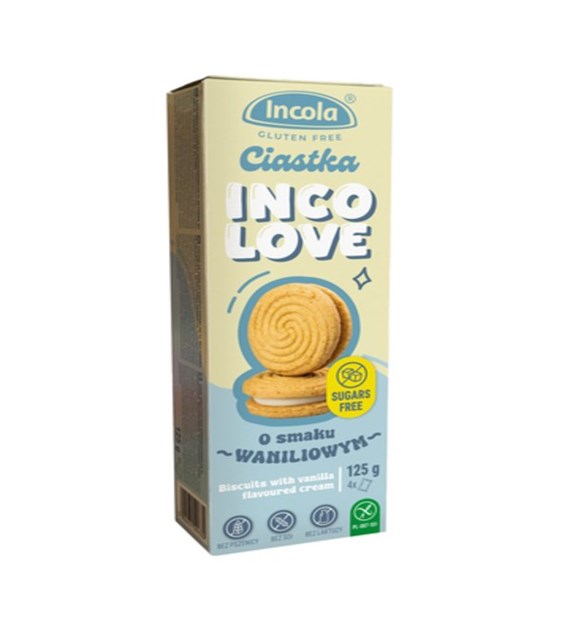 INCOLA Ciastka z kremem o smaku waniliowym b/c 125g