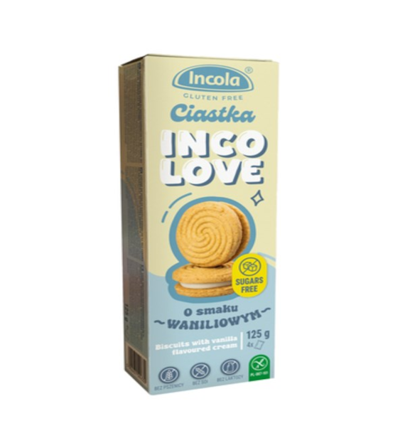 INCOLA Ciastka z kremem o smaku waniliowym b/c 125g