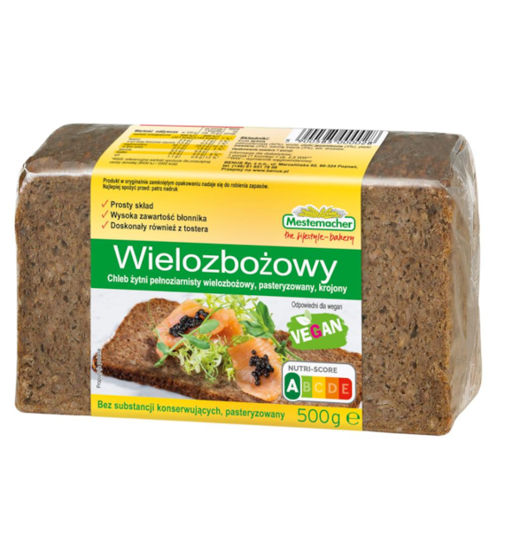 BENUS Chleb wielozbożowy pełnoziarnisty 500g