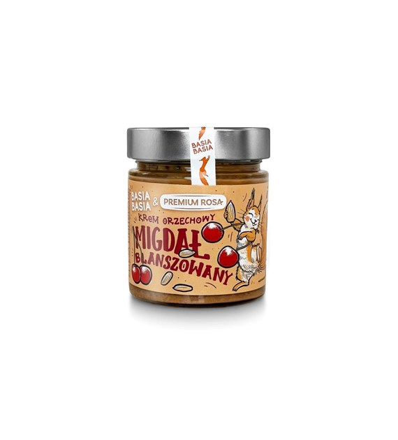 PREMIUM ROSA & BASIA BASIA Krem orzechowy migdał blanszowany z wiśnią 195g