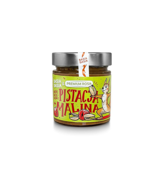 PREMIUM ROSA & BASIA BASIA Krem orzechowy pistacja z maliną 195g