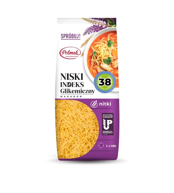 POLMAK Makaron Nitka niski indeks glikemiczny 250g