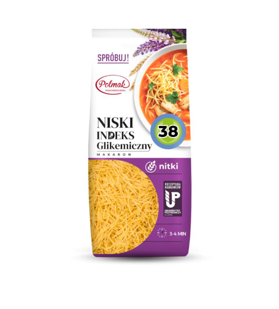 POLMAK Makaron Nitka niski indeks glikemiczny 250g