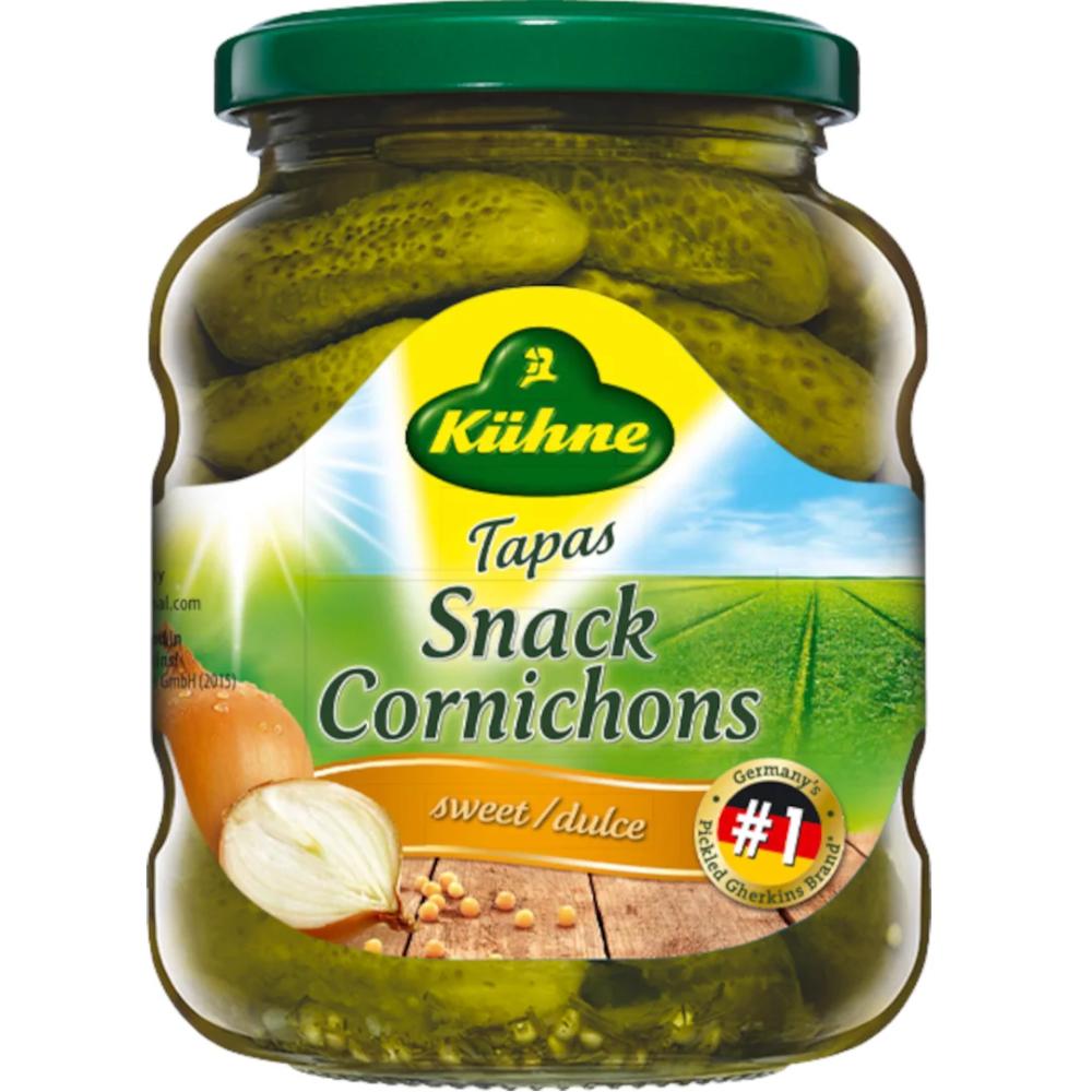 KUHNE Ogórki Korniszony Tapas z Cebulką Szalotką 370ml