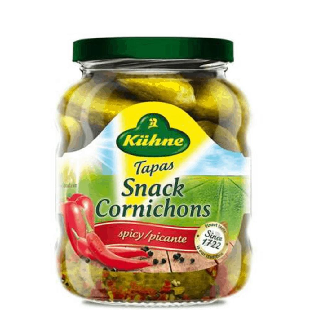 KUHNE Ogórki Korniszony Tapas Pikantne z Chili 370ml
