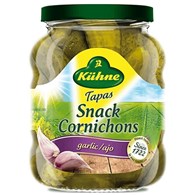 KUHNE Ogórki Korniszony Tapas z Czosnkiem 370ml