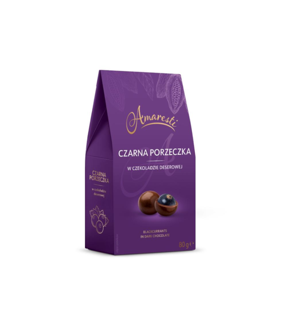 AMARESTI Czarna porzeczka w czekoladzie deserowej 80g