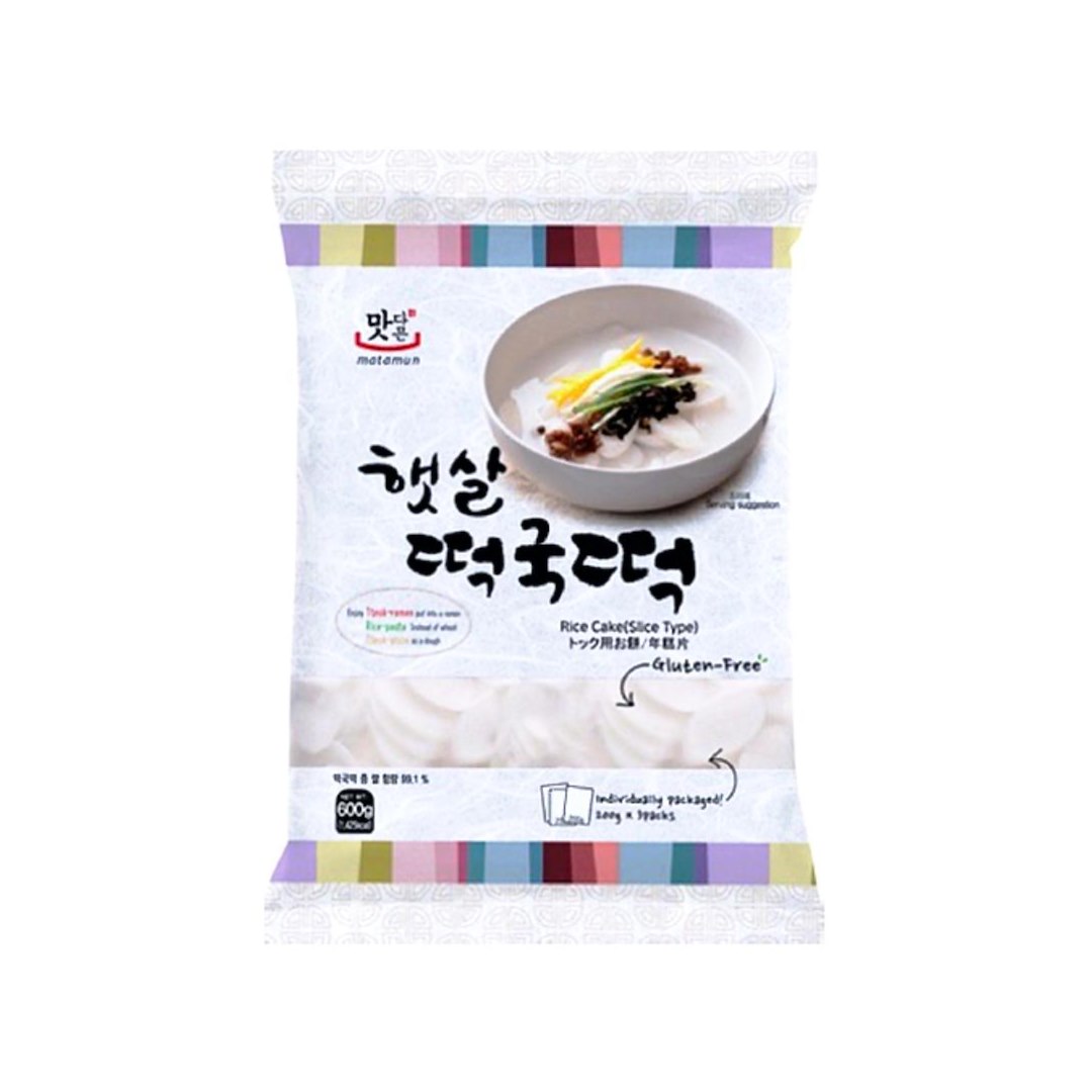 MATAMUN Kluski ryżowe do tteokbokki niebieskie plastry 600g