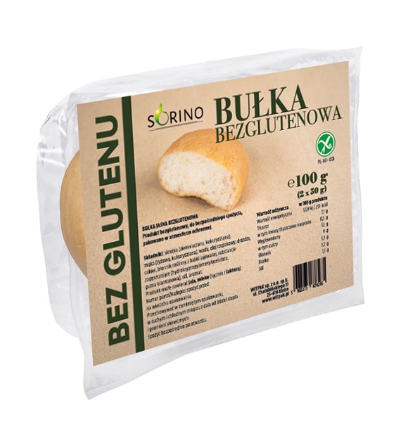 SORINO Bezglutenowa bułka jasna b/g 2x50g
