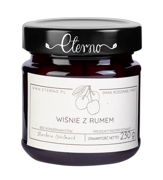 ETERNO Wiśnie z rumem 230g